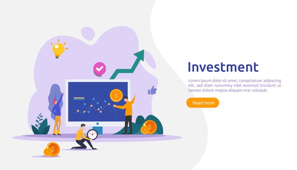 Investment Concept banner vector