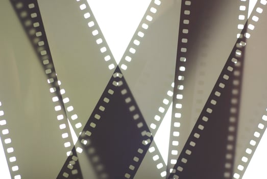 Blurry image of 35mm photographic film photo