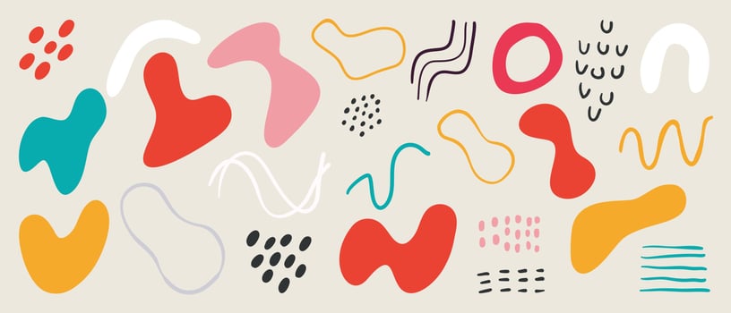 Abstract background vector with natural doodle line arts. Creative pattern with hand drawn shapes. Design background for social media post, cover, print and wallpaper