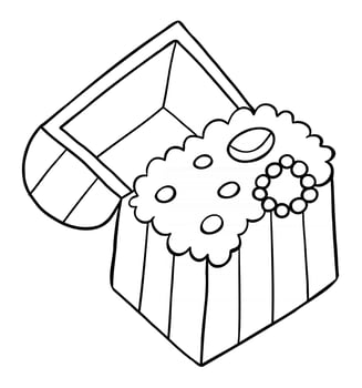 Cartoon Vector Illustration of Treasure Chest