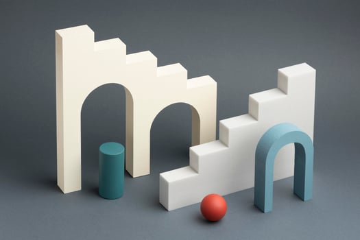 Abstract 3d design elements arrangement photo