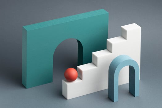 Abstract 3d design elements arrangement photo
