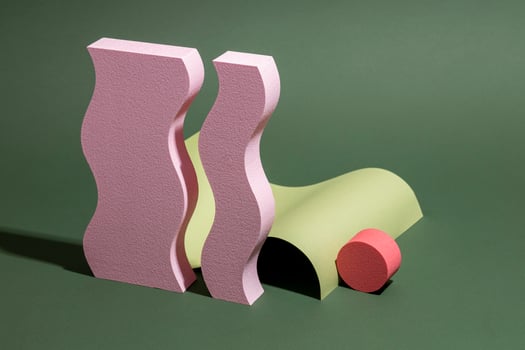 Abstract 3d design elements arrangement photo
