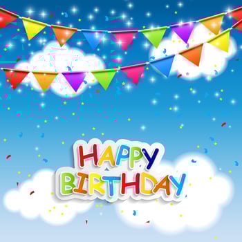 Color Glossy Balloons Background Vector Illustration