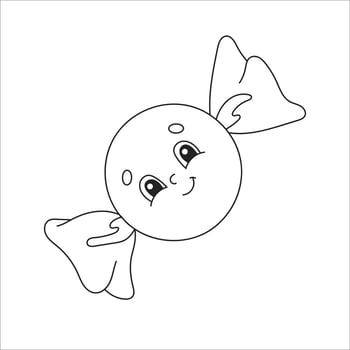 Coloring book for kids. Cartoon character. Vector illustration. Black contour silhouette. Isolated on white background.