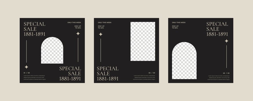 Minimalist social media post template vector