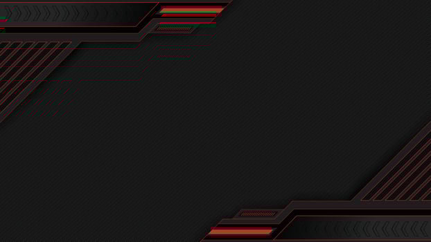Abstract red and black futuristic gaming background in Livestream  Vector