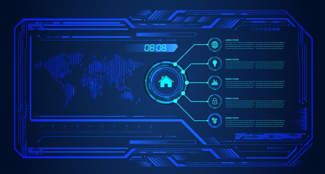 hud cyber circuit future technology concept background vector