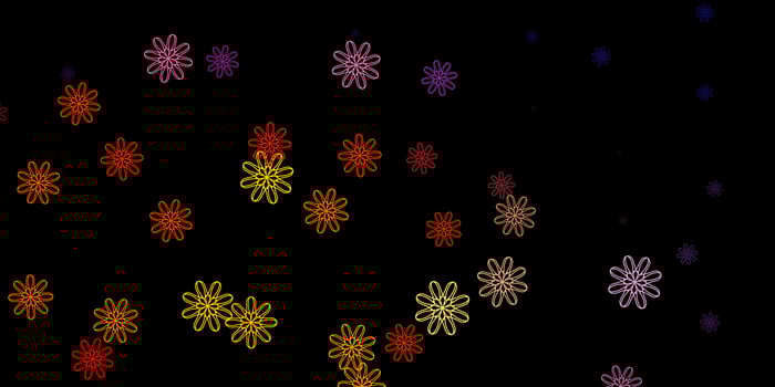 Dark Pink, Yellow vector background with random forms.