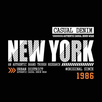 new york city urban clothing streetwear typography design vector