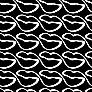 lips seamless pattern vector