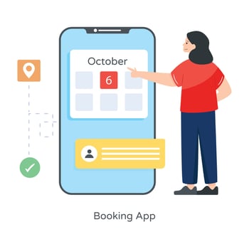 Mobile  Booking App vector