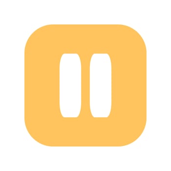 Pause button flat vector icon