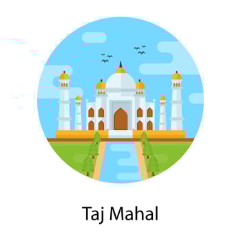 Taj Mahal Landmark vector