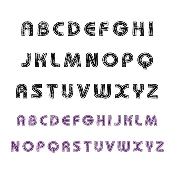 Vintage Isolated Font A to Z vector