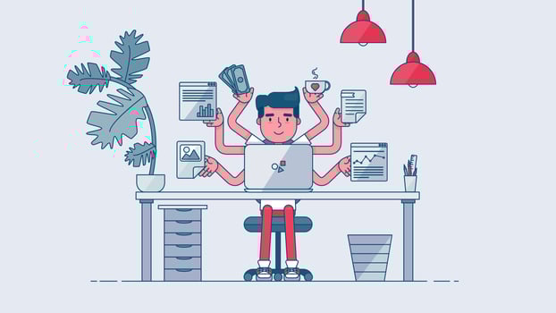 Creative Tech Workspace vector