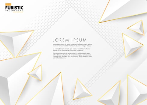 Abstract triangle element of geometric gold style geometric pattern background. Premium and elegant. Modern style.You can use for cover template, poster, banner web,. Vector illustration