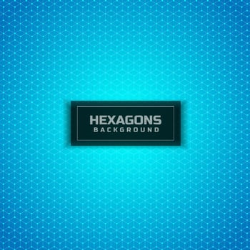 Abstract geometric hexagons seamless pattern on blue background. Modern stylish texture. vector