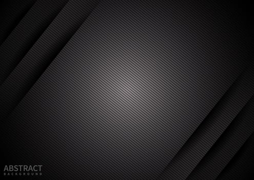 Abstract black paper background diagonal overlapping layer with shadow. Modern style. You can use for template brochure design. poster, banner web, flyer, etc. vector