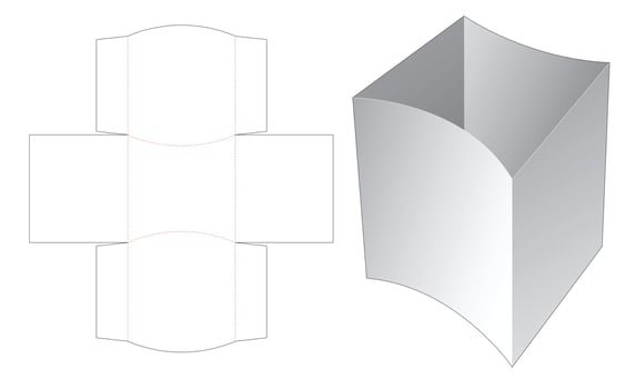 packaging box die cut template vector