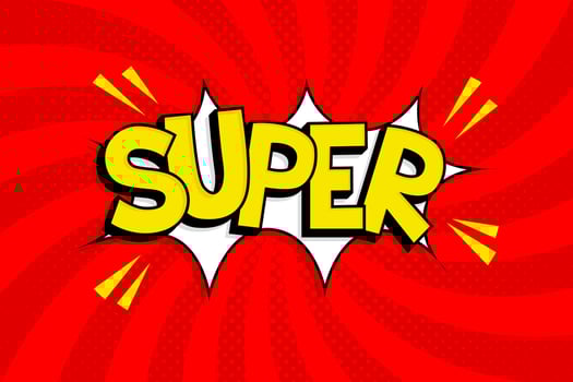 Super speech art comic cloud cartoon with spiral sunburst vector background