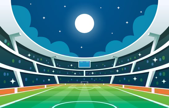 Football Stadium at Night Background vector