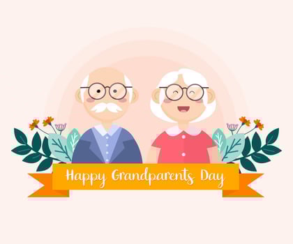 Grandparents Day is celebrated to show the bond between grandparents and grandchildren. vector