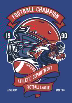 Football Champion League Vintage Badge, Retro Badge Design vector