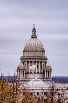 Providence Rhode Island Skyline during autumn season photo