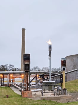 at a wastewater treatment plan in usa photo