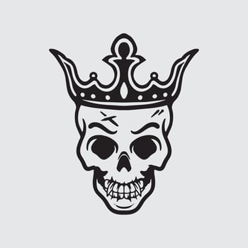 Skull king drawing vector