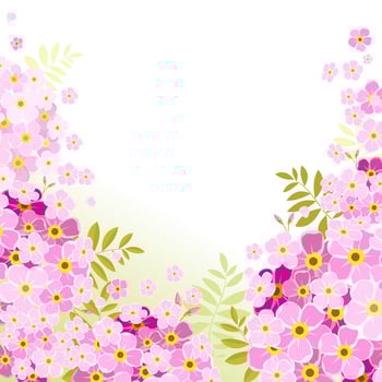 Beauty Floral Hydrangea vector