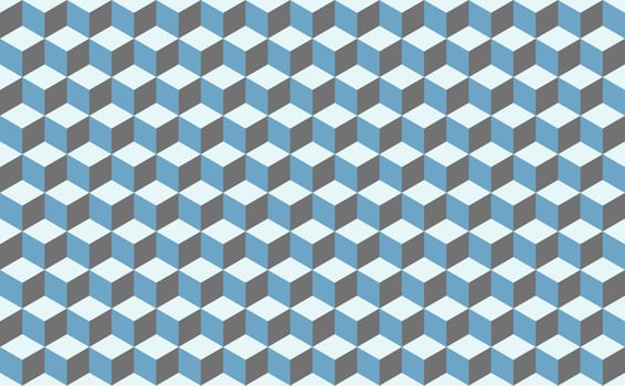 Abstract Isometric cube Shape Background. Seamless pattern vector illustration