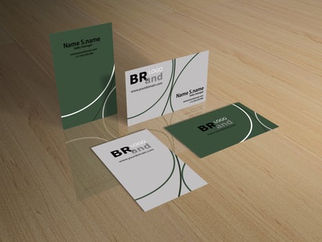 3d rendering of many layers name card photo