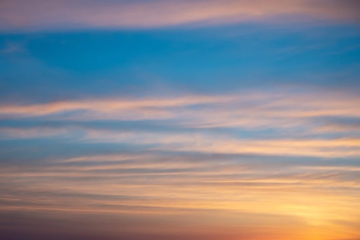Sunset view from airplane window photo