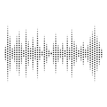 Abstract dotted equaliser. Vertical dots. vector