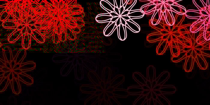 Dark Pink, Red vector background with random forms.