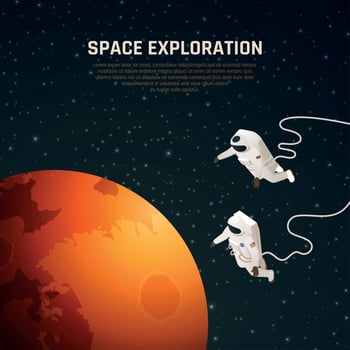 Space Exploration Background Vector Illustration