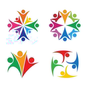 Community care logo images design vector