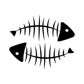 Fish Bone Background Vector Illustration