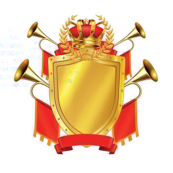 Heraldic Realistic Design Concept Vector Illustration