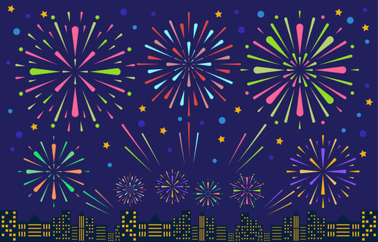 Fireworks Festivity Party Concept vector