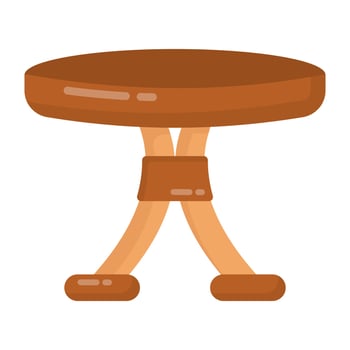 Round Table furniture vector