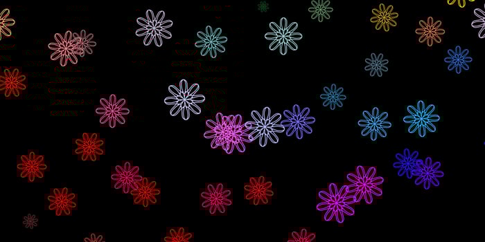 Dark Multicolor vector background with random forms.