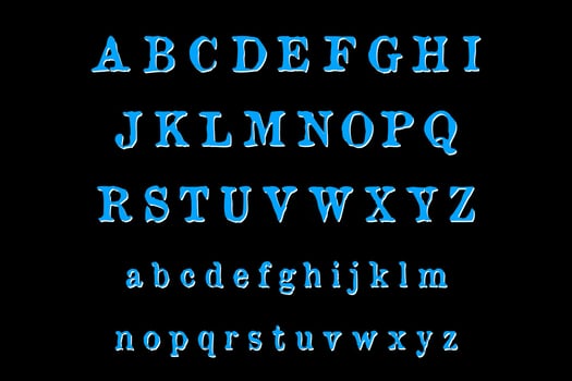 Old Typewriter Alphabet Font A to Z vector