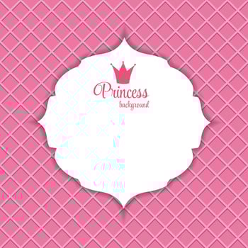 Princess Crown Frame Vector Illustration