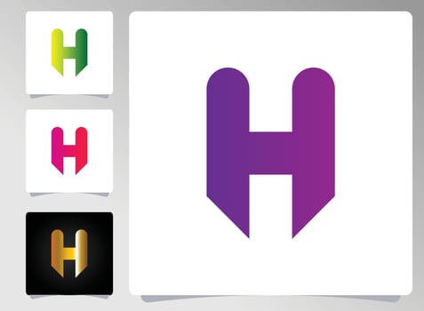 H letter logo abstract design vector