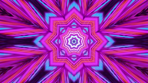 Colorful psychedelic ornament 4K UHD 3D illustration photo