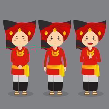North Sumatra Character with Various Expression vector
