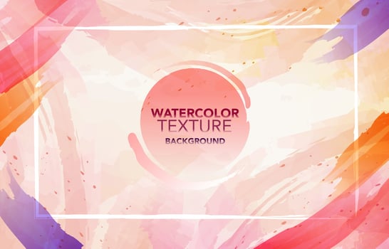 Bright Vibrant Pink Orange Purple Watercolor Background vector